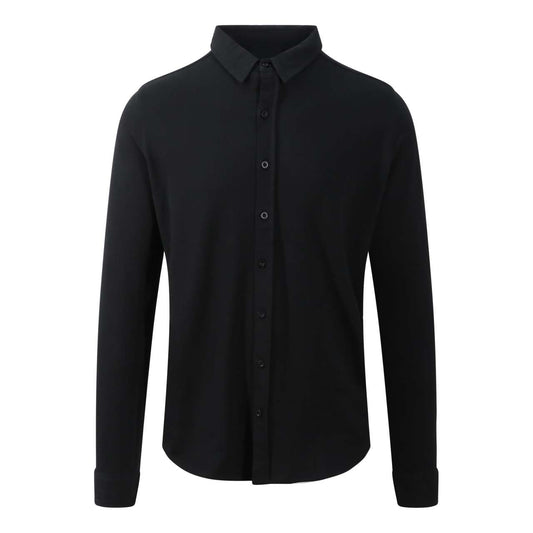 OSCAR KNITTED SHIRT - Black - colorimageurl