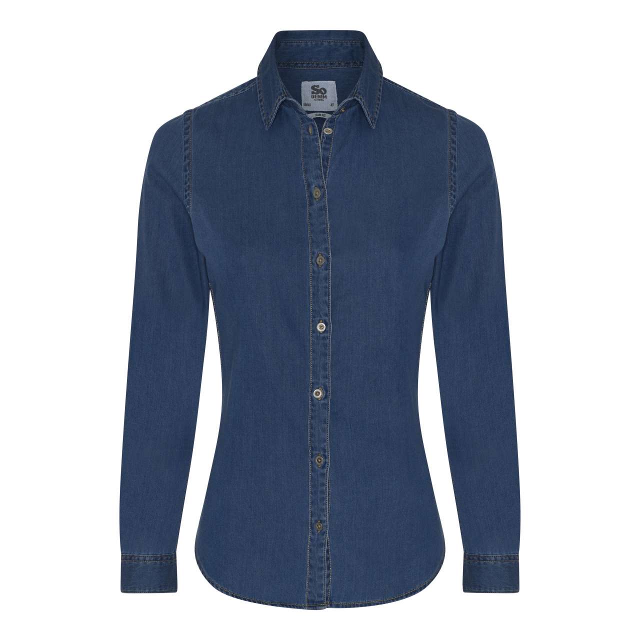 LUCY DENIM SHIRT - Dark Blue - colorimageurl