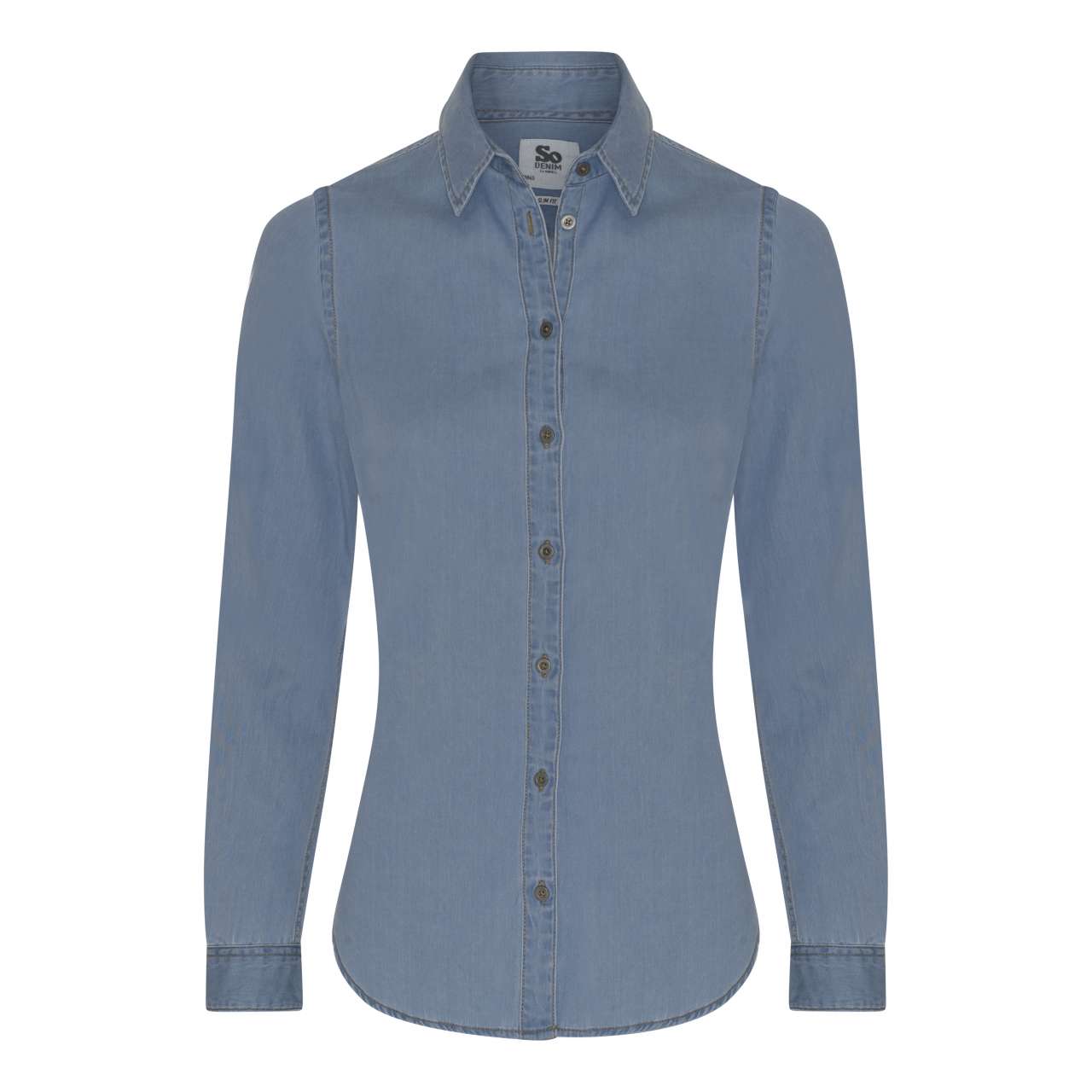 LUCY DENIM SHIRT - Light Blue - colorimageurl