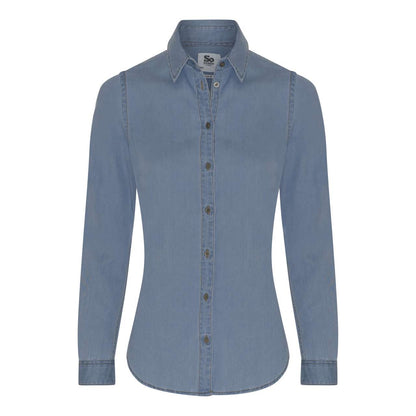 LUCY DENIM SHIRT - Light Blue - colorimageurl