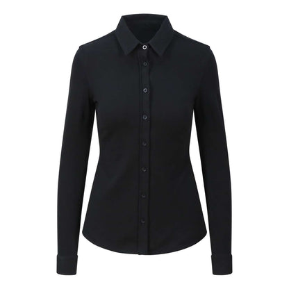 ANNA KNITTED SHIRT - Black - Main