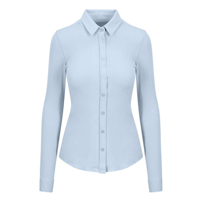 ANNA KNITTED SHIRT - Blue - Main