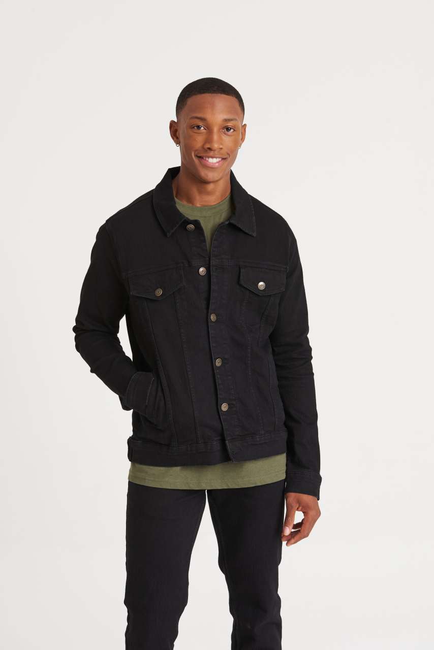 NOAH DENIM JACKET - Dark Blue Wash - modelimageurl