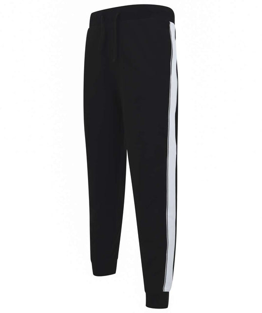 UNISEX CONTRAST JOGGERS - Black/White - Main