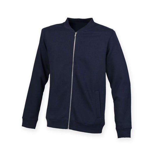 UNISEX BOMBER FULL ZIP SWEAT - Navy - Main