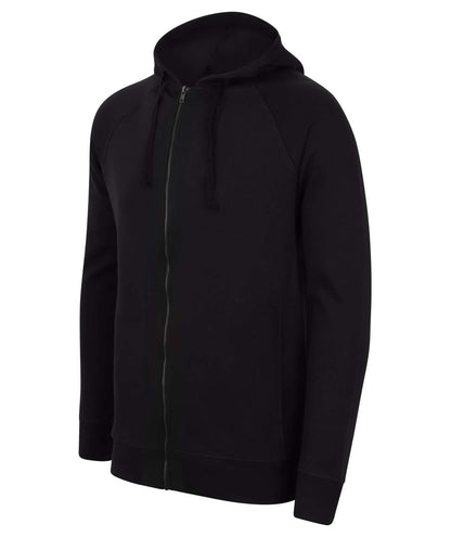 UNISEX SLIM FIT ZIP-THROUGH HOODY - Black - Main