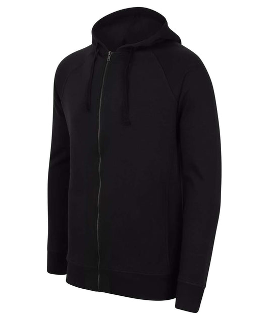 UNISEX SLIM FIT ZIP-THROUGH HOODY - Black - Main