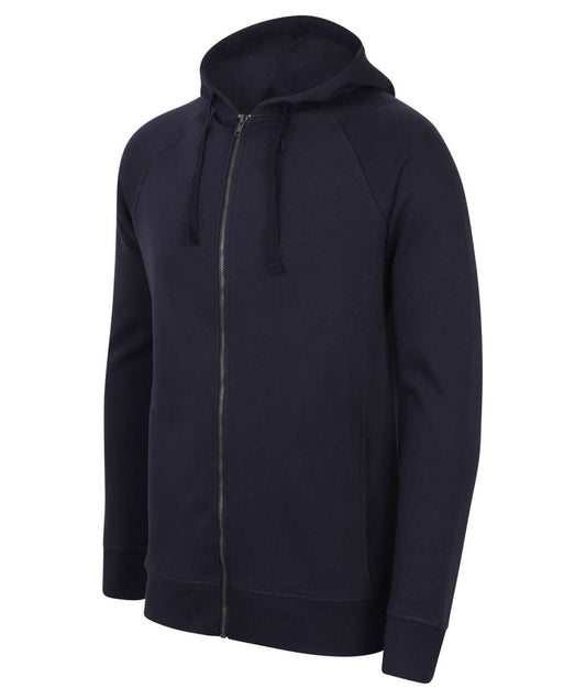UNISEX SLIM FIT ZIP-THROUGH HOODY - Navy - Main