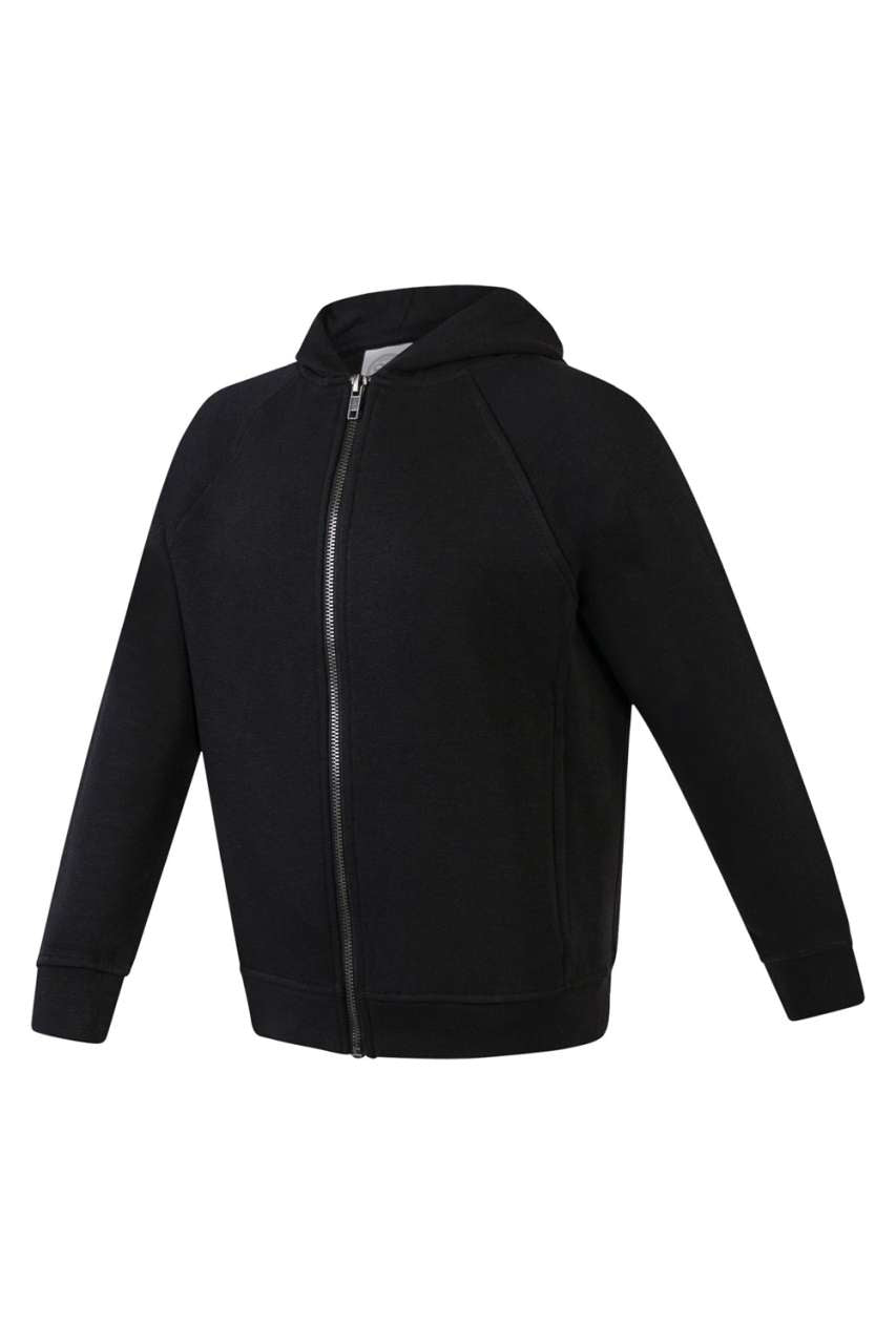 KIDS ZIP THROUGH HOODIE - Black - Main