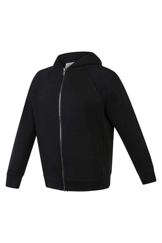 KIDS ZIP THROUGH HOODIE - Black - Main