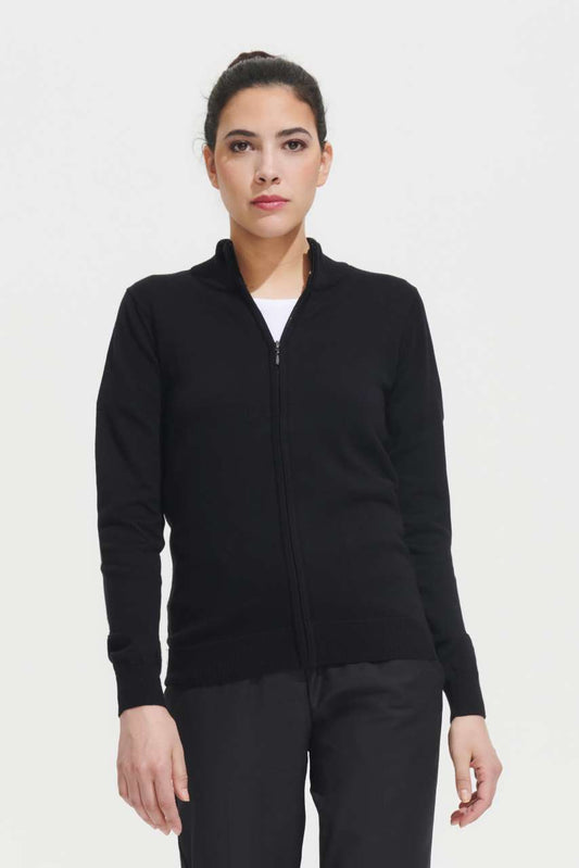 SOL'S GORDON WOMEN ZIPPED KNITTED CARDIGAN - Black - Main