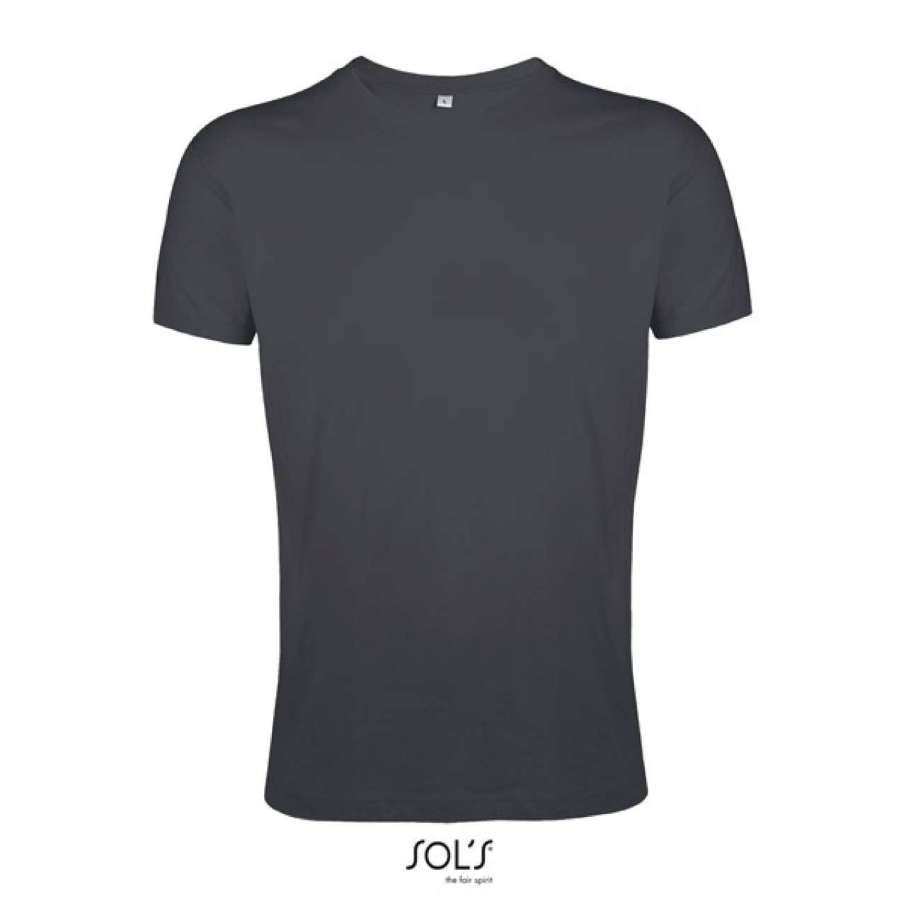 SOL'S REGENT FIT - MEN’S ROUND NECK CLOSE FITTING T-SHIRT - Dark Grey - Additional