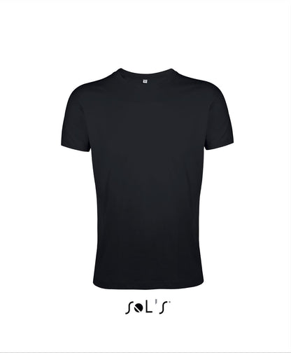 SOL'S REGENT FIT - MEN’S ROUND NECK CLOSE FITTING T-SHIRT - Deep Black - Main