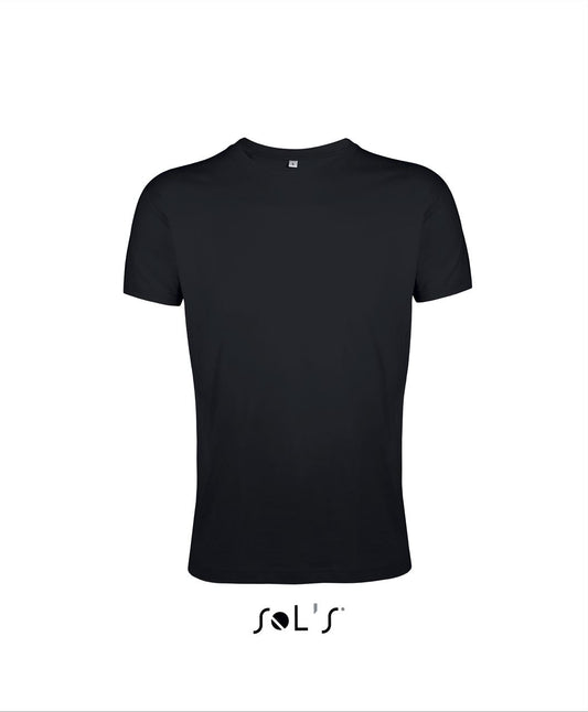 SOL'S REGENT FIT - MEN’S ROUND NECK CLOSE FITTING T-SHIRT - Deep Black - Main