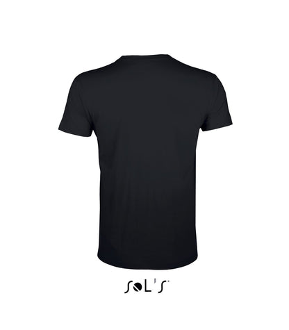 SOL'S REGENT FIT - MEN’S ROUND NECK CLOSE FITTING T-SHIRT - Deep Black - Additional