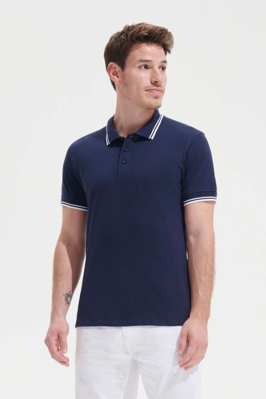 SOL'S PASADENA MEN - POLO SHIRT - Black/Lime - Model