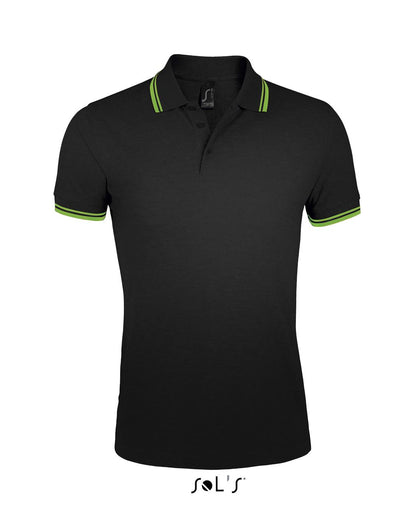 SOL'S PASADENA MEN - POLO SHIRT - Black/Lime - Main