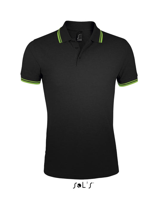 SOL'S PASADENA MEN - POLO SHIRT - Black/Lime - Main