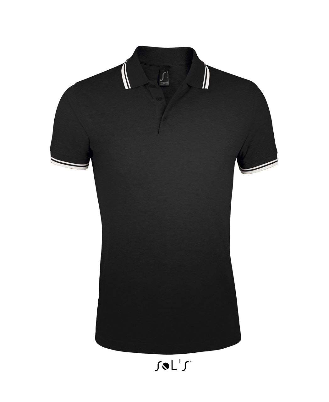 SOL'S PASADENA MEN - POLO SHIRT - Black/White - Main