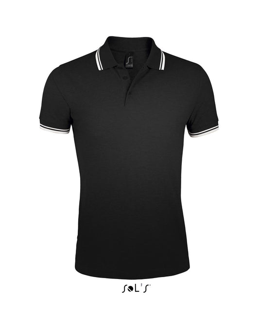 SOL'S PASADENA MEN - POLO SHIRT - Black/White - Main