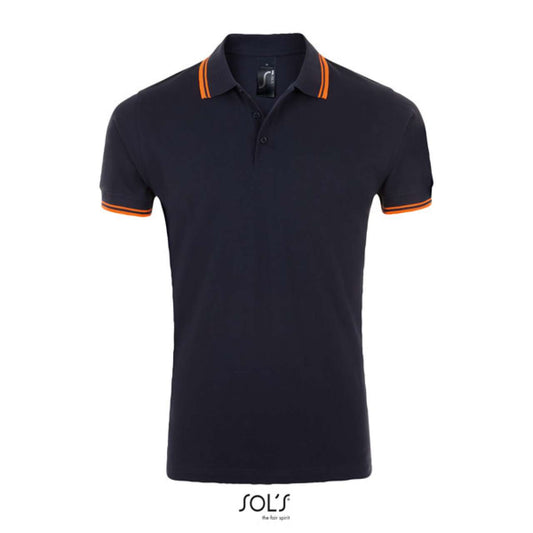 SOL'S PASADENA MEN - POLO SHIRT - French Navy/Neon Orange - Main