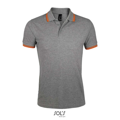 SOL'S PASADENA MEN - POLO SHIRT - Grey Melange/Orange - Main