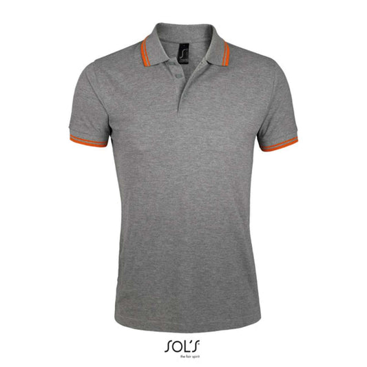 SOL'S PASADENA MEN - POLO SHIRT - Grey Melange/Orange - Main