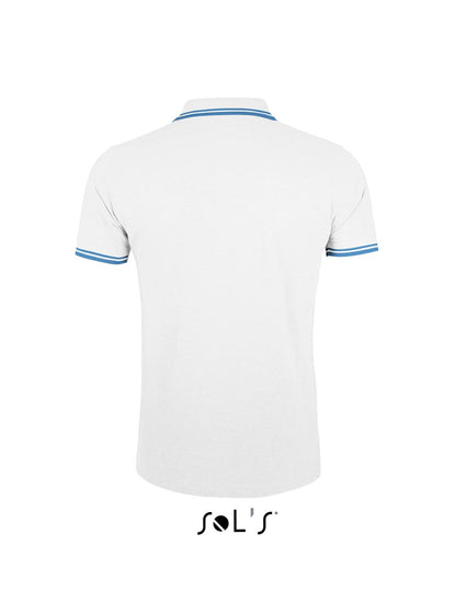 SOL'S PASADENA MEN - POLO SHIRT - White/Aqua - Additional
