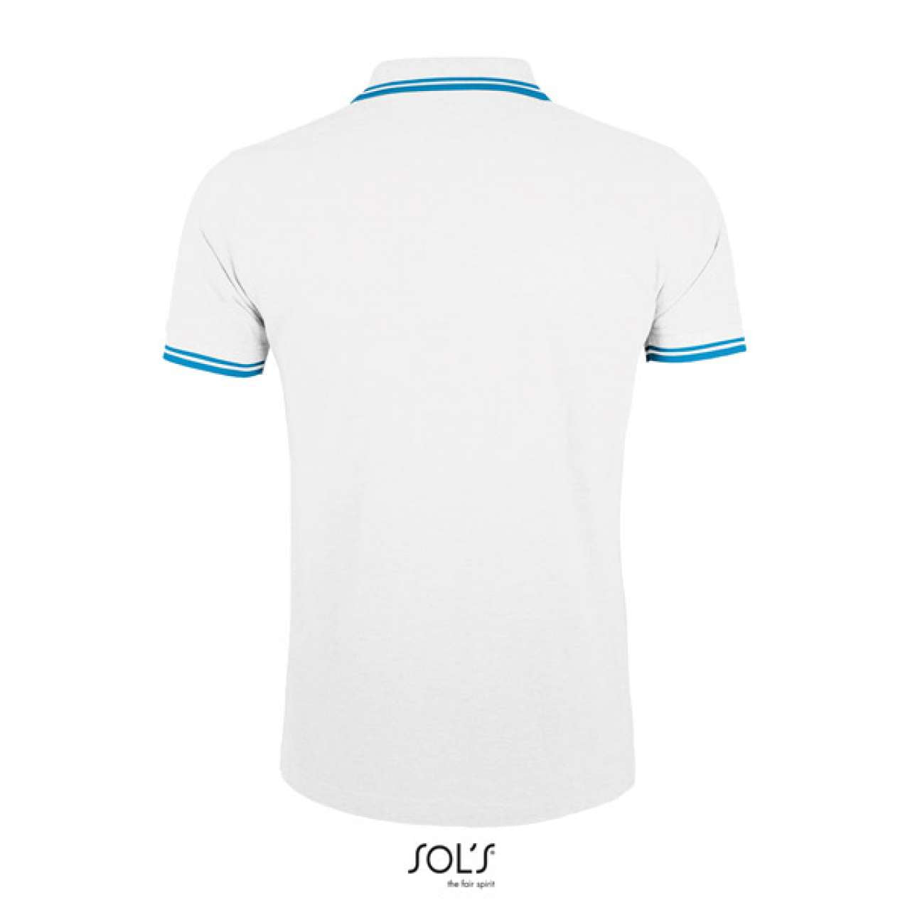 SOL'S PASADENA MEN - POLO SHIRT - White/Aqua - Additional