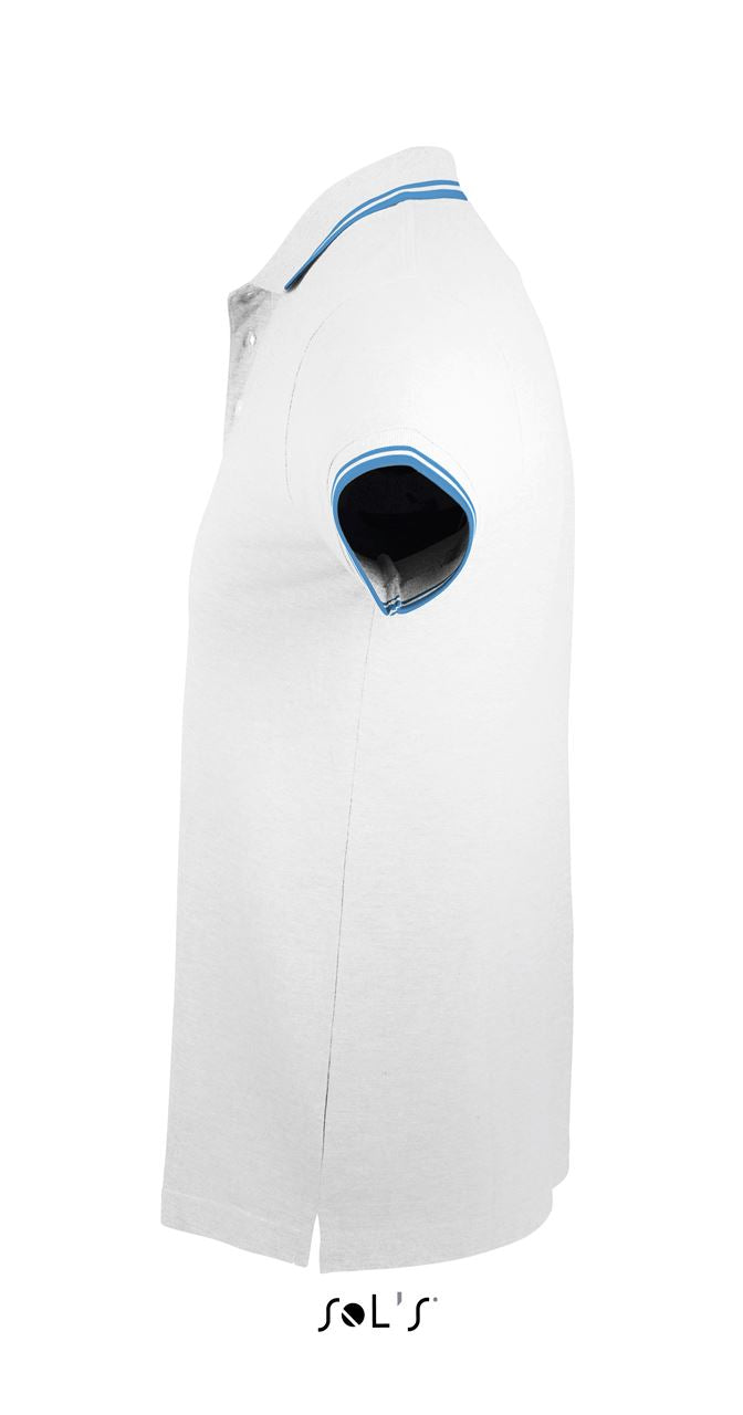 SOL'S PASADENA MEN - POLO SHIRT - White/Aqua - Additional