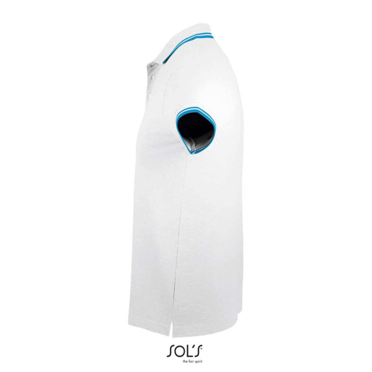 SOL'S PASADENA MEN - POLO SHIRT - White/Aqua - Additional