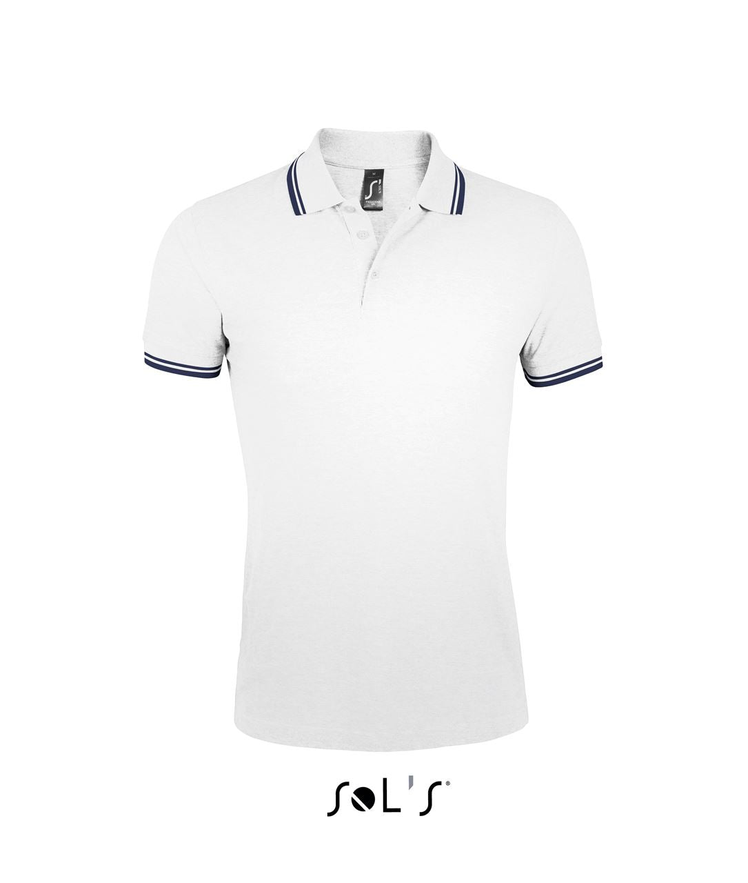 SOL'S PASADENA MEN - POLO SHIRT - White/Navy - Main