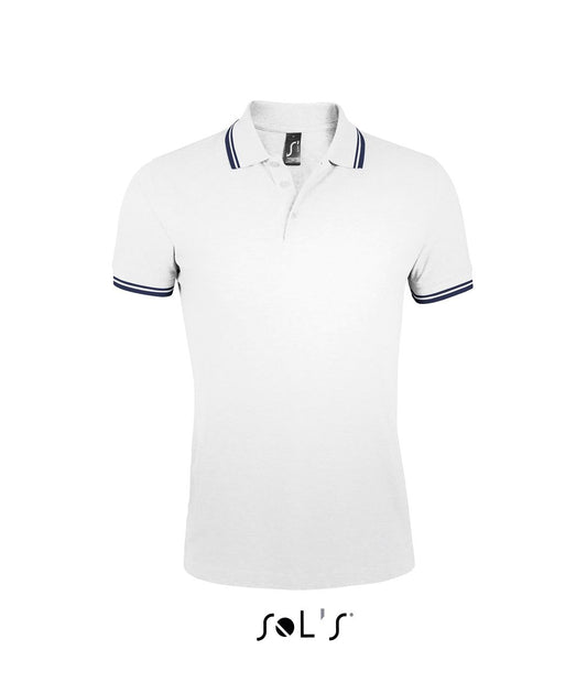 SOL'S PASADENA MEN - POLO SHIRT - White/Navy - Main