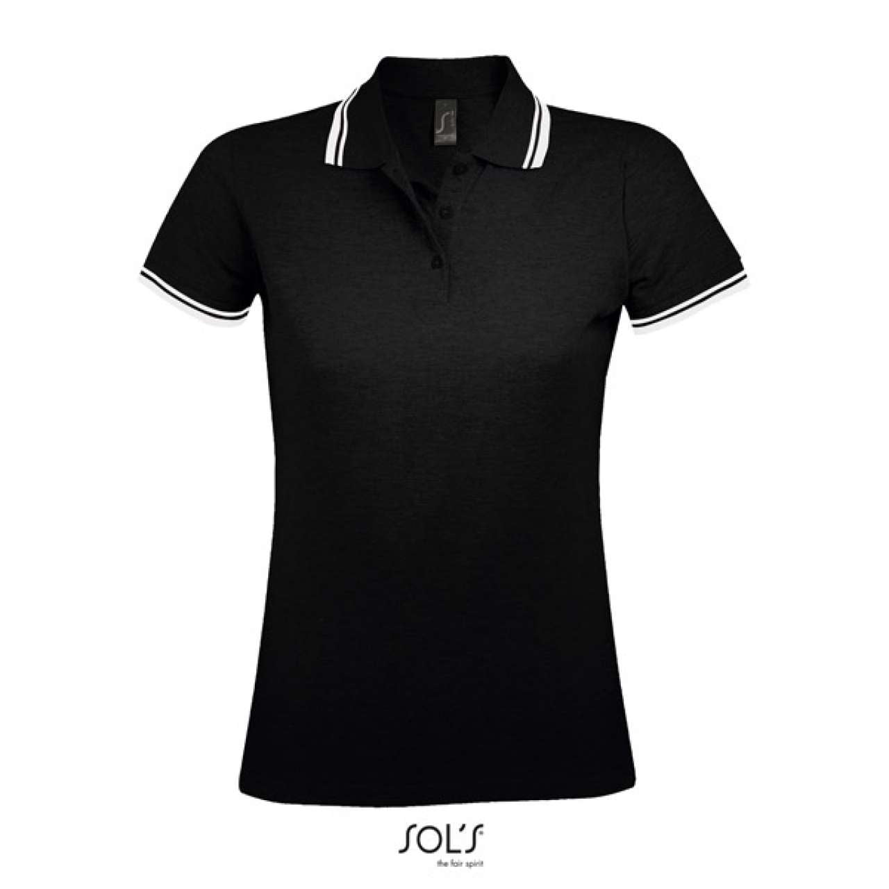 SOL'S PASADENA WOMEN - POLO SHIRT - Black/White - Additional