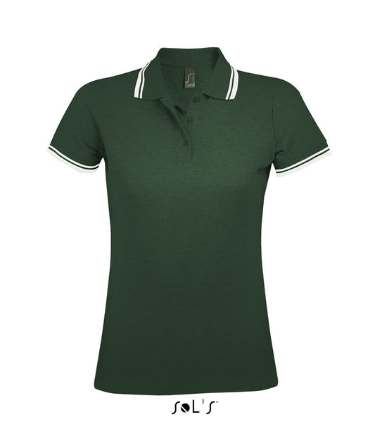 SOL'S PASADENA WOMEN - POLO SHIRT - Forest Green/White - Main