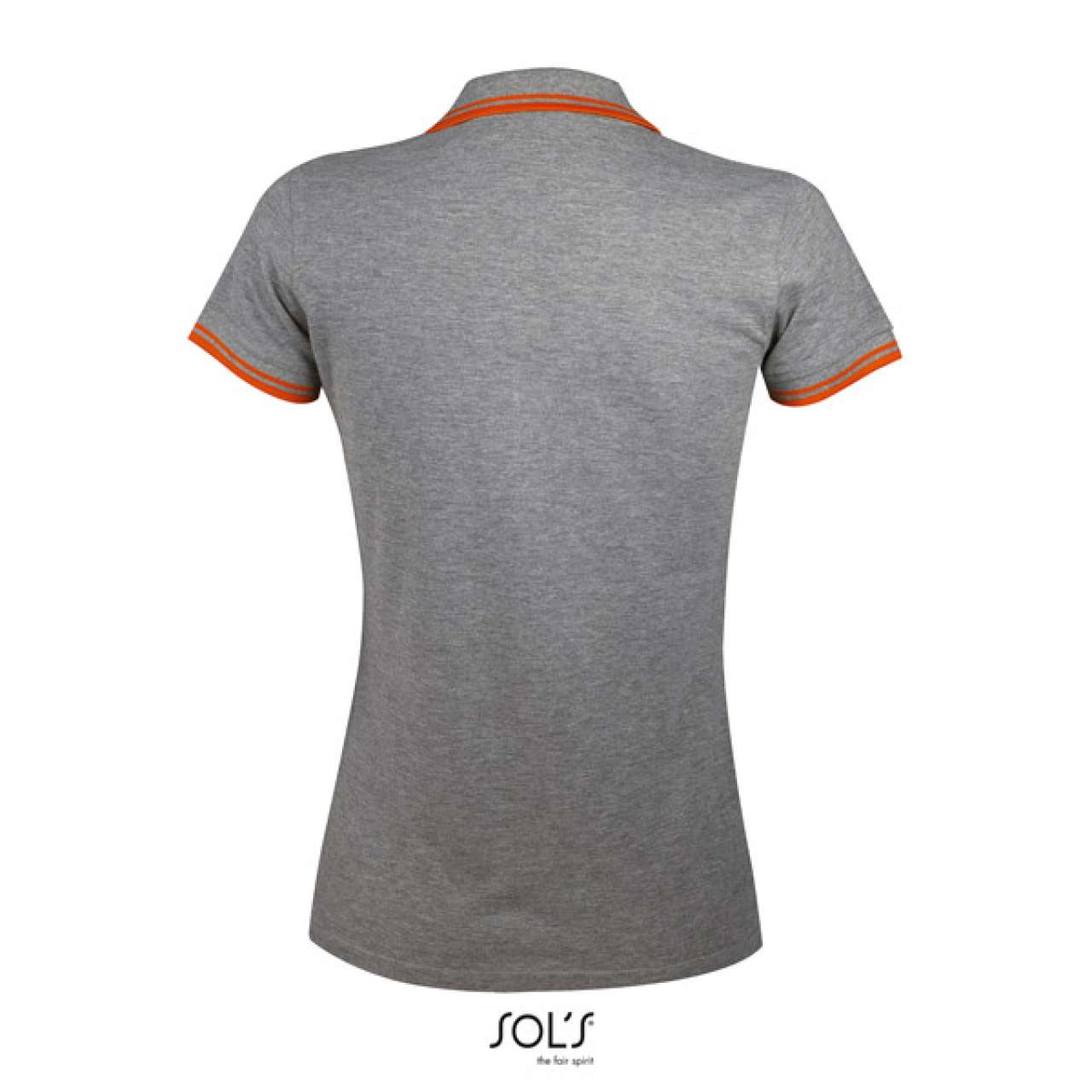 SOL'S PASADENA WOMEN - POLO SHIRT - Grey Melange/Orange - Additional