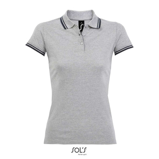 SOL'S PASADENA WOMEN - POLO SHIRT - Grey/Navy - Main