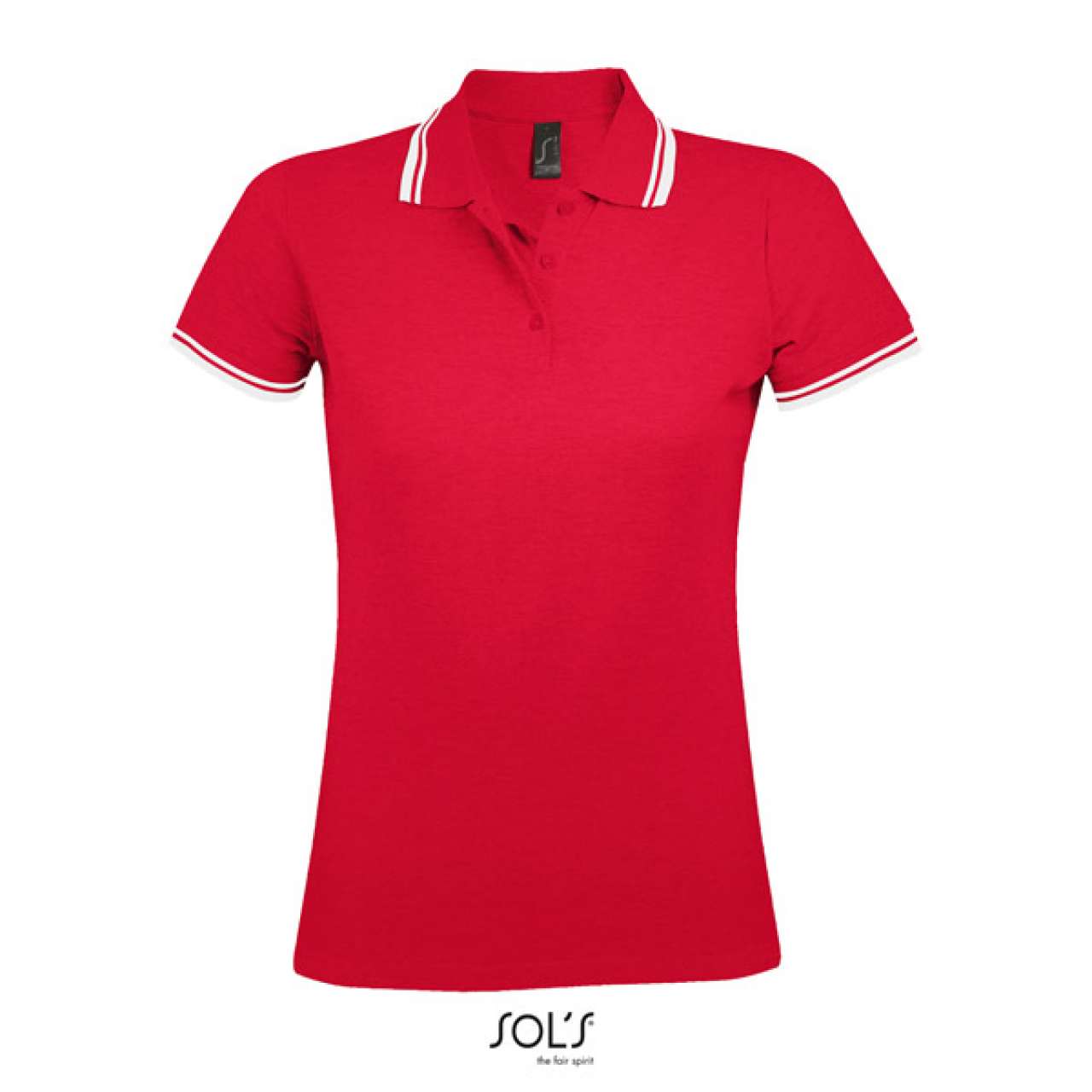 SOL'S PASADENA WOMEN - POLO SHIRT - Red/White - Additional