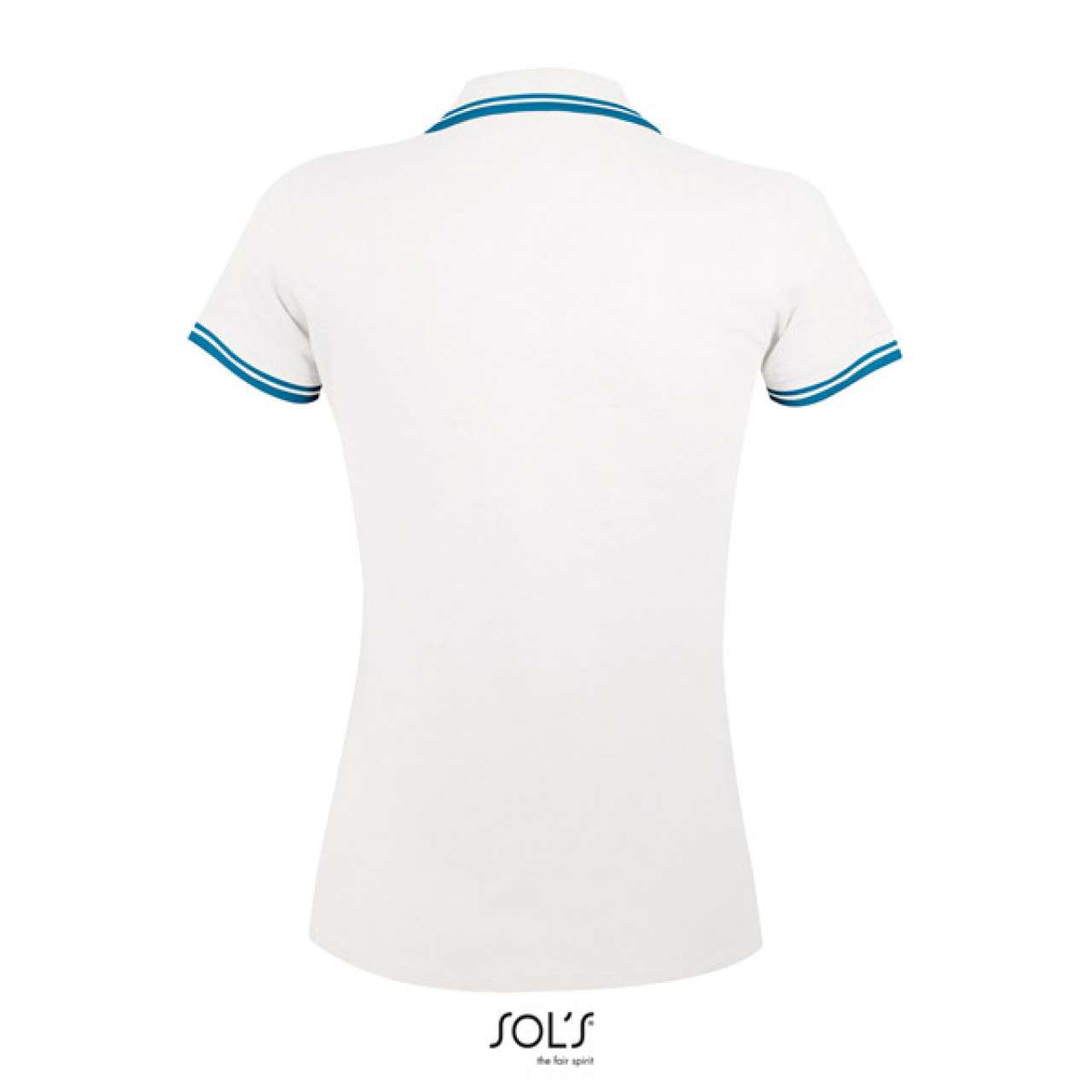 SOL'S PASADENA WOMEN - POLO SHIRT - White/Aqua - Additional