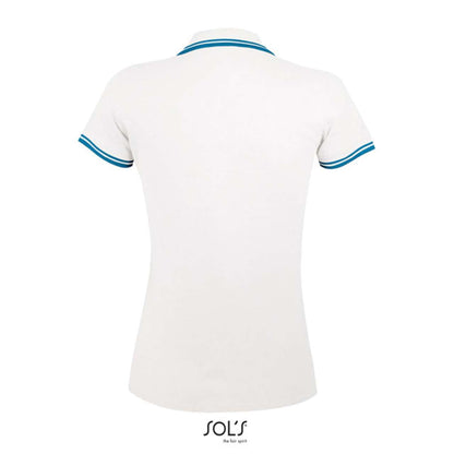 SOL'S PASADENA WOMEN - POLO SHIRT - White/Aqua - Additional