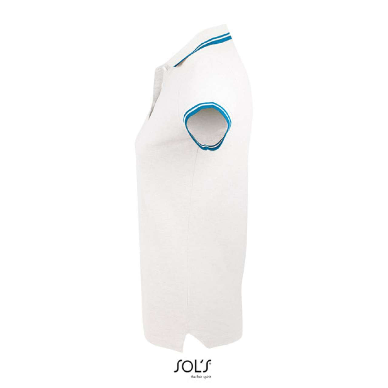 SOL'S PASADENA WOMEN - POLO SHIRT - White/Aqua - Additional