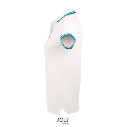 SOL'S PASADENA WOMEN - POLO SHIRT - White/Aqua - Additional