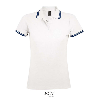 SOL'S PASADENA WOMEN - POLO SHIRT - White/Navy - Additional