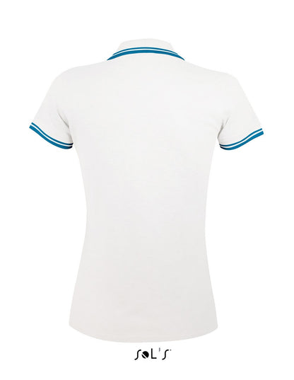 SOL'S PASADENA WOMEN - POLO SHIRT - White/Aqua - Additional
