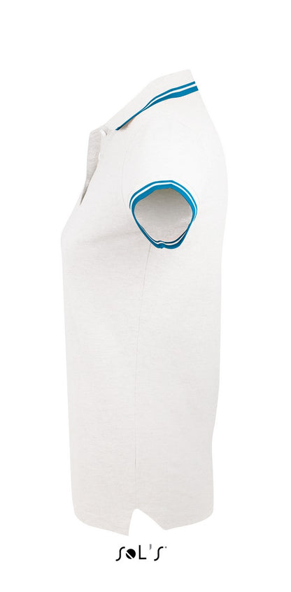 SOL'S PASADENA WOMEN - POLO SHIRT - White/Aqua - Additional