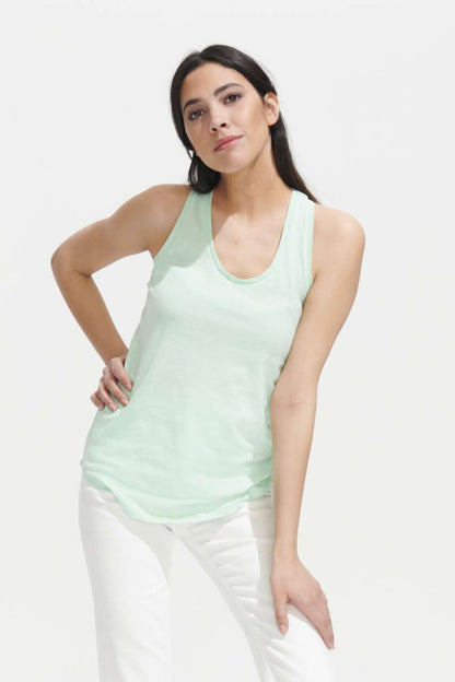 SOL'S MOKA - WOMEN’S RACER BACK TANK TOP - Raspberry - Additional