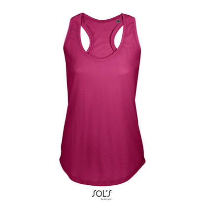 SOL'S MOKA - WOMEN’S RACER BACK TANK TOP - Raspberry - Additional