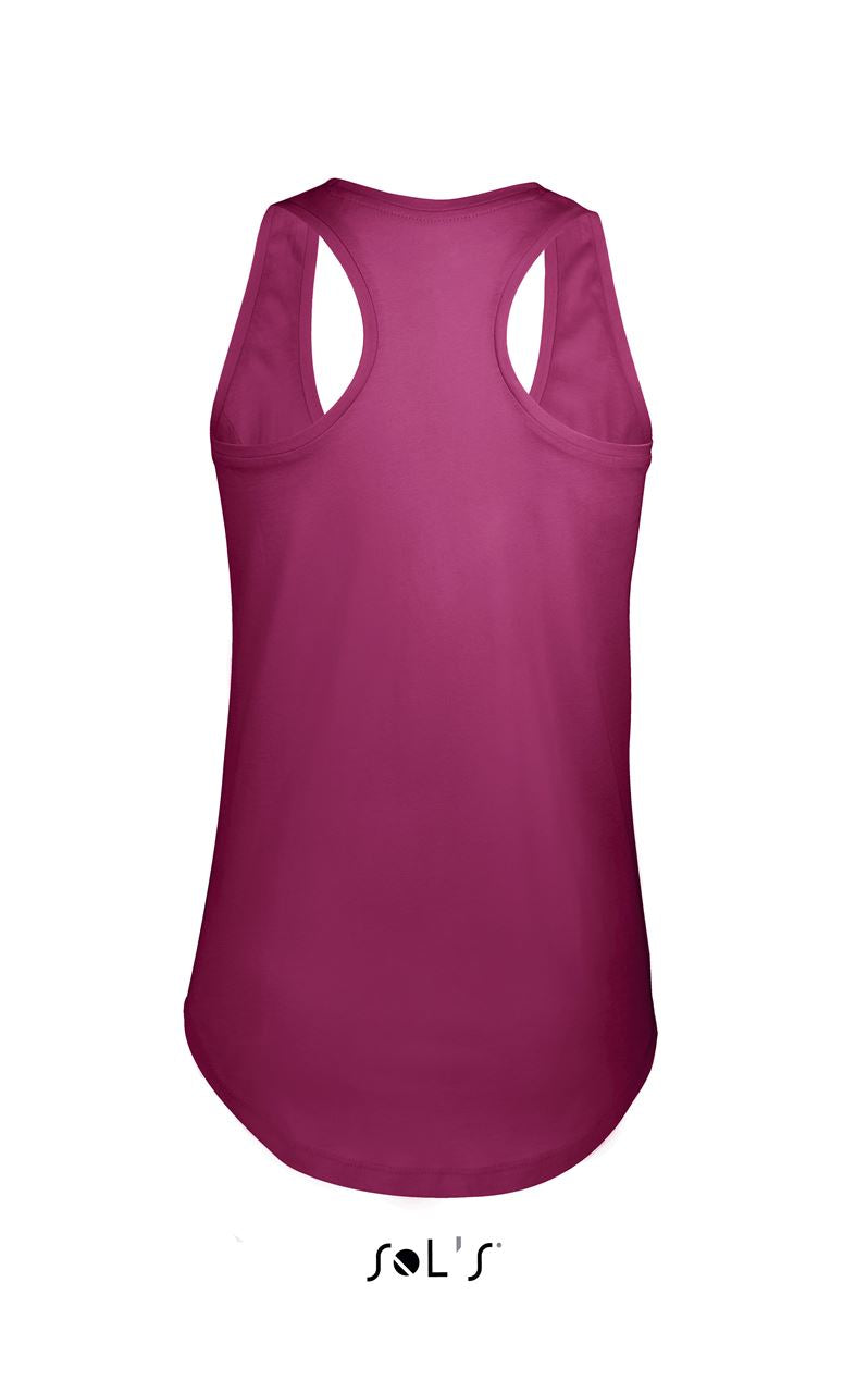SOL'S MOKA - WOMEN’S RACER BACK TANK TOP - Raspberry - Additional