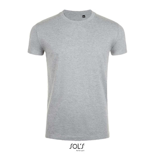 SOL'S  IMPERIAL  FIT - MEN'S ROUND NECK CLOSE FITTING T-SHIRT - Grey Melange - Main