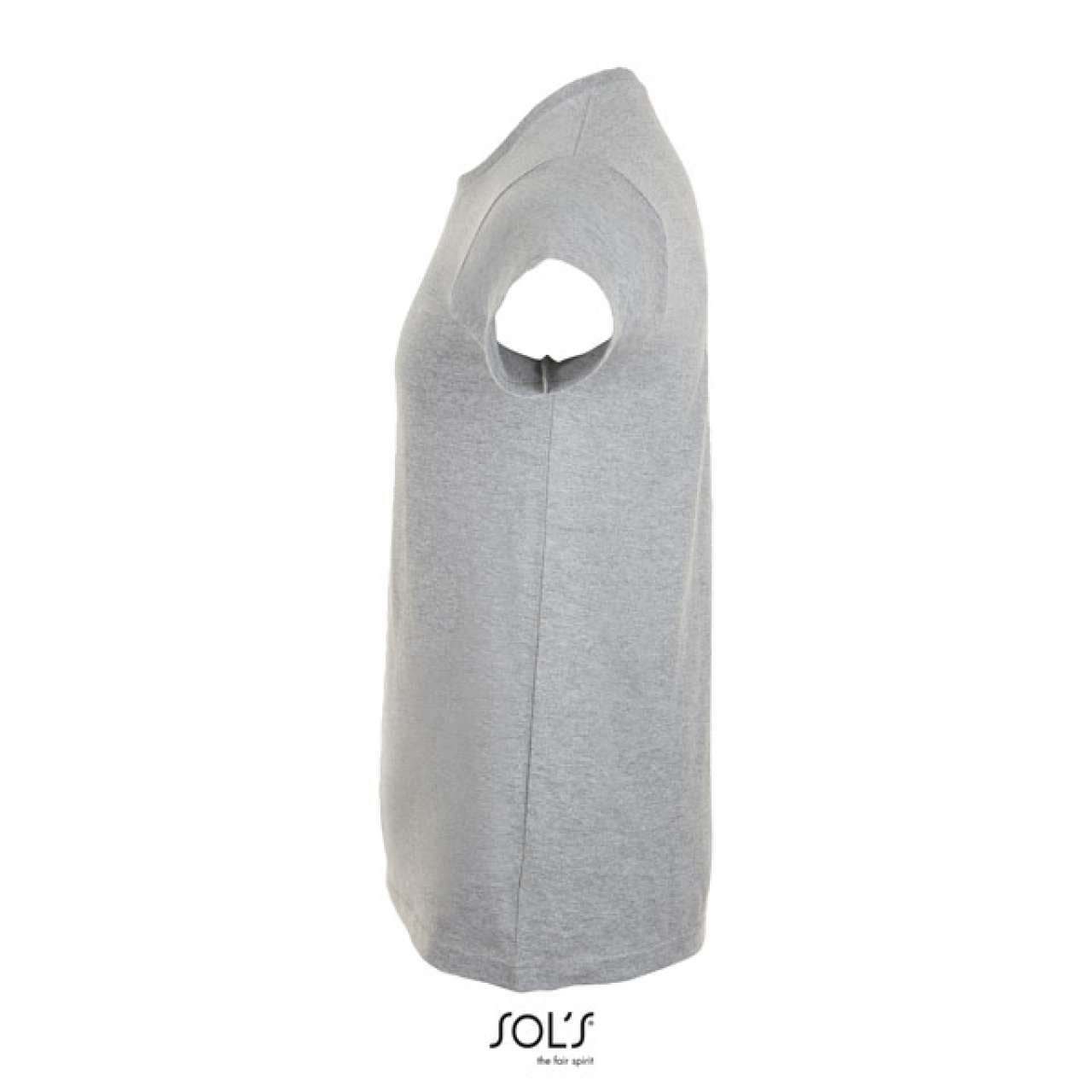 SOL'S  IMPERIAL  FIT - MEN'S ROUND NECK CLOSE FITTING T-SHIRT - Grey Melange - Additional